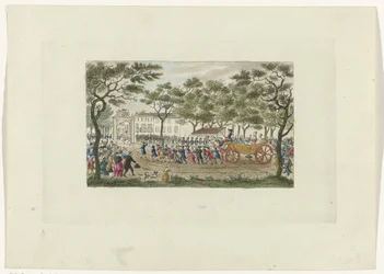Inhaling van de prinses van Oranje en de kinderen, 1787