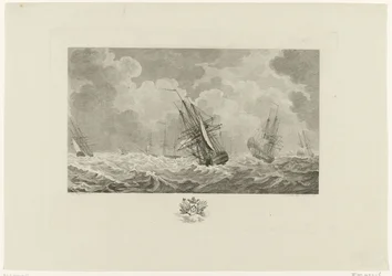 Nederlandse vloot in de storm, 1784