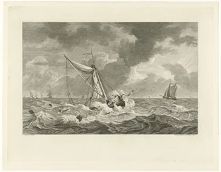 Stranden van de kaag van schipper Klaas Ringels bij Texel, 1778