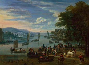 Kustscène met veedrijvers