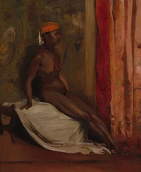 Zittende Afrikaanse Vrouw