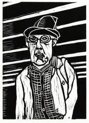 Southwark Man, 2013 (linoleumsnede)