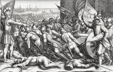 Inscheping van de troepen van Ferdinando I de