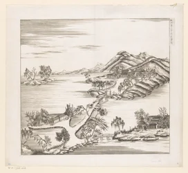 Gezicht op een deel van het keizerlijk zomerpaleis in Chengde (Jehol) te China