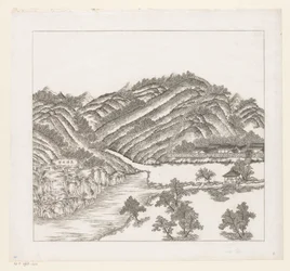 Gezicht op een deel van het keizerlijk zomerpaleis in Chengde (Jehol) te China