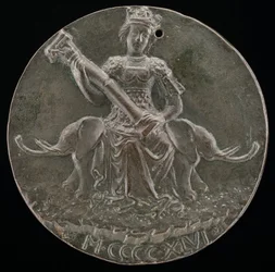 Fortitude Houdt een Gebroken Kolom [achterzijde], 1446
