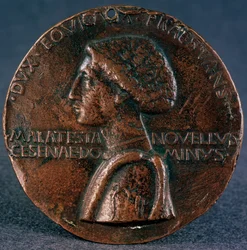 Medaille ter ere van Sigismondo Pandolfo Malatesta Voorzijde, 1446