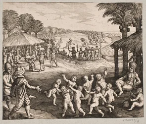 Over de wilde bereiding van voedsel, drankbereiding en hun dansen voor de koning