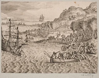 Over de landing van de Nederlanders op het bodemloze eiland