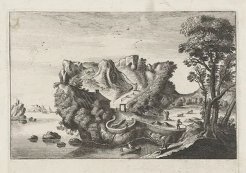 Antropomorf Landschap in de Vorm van een Mannenhoofd