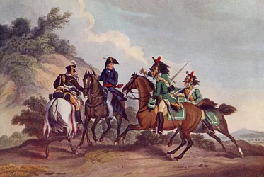 De gevangenneming van generaal Paget door Franse dragonders tijdens de terugtocht uit Burgos in de Schiereilandoorlog