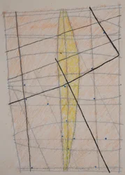 stick chart 3, 2014 (aquarelkrijt)