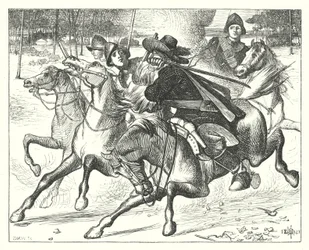 De Ontsnapping van de Royalist (gravure)