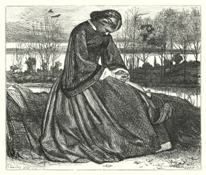 Het wrak bij Calais (gravure)