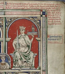 Richard I Leeuwenhart Uit de Historia Anglorum, Chronica majora