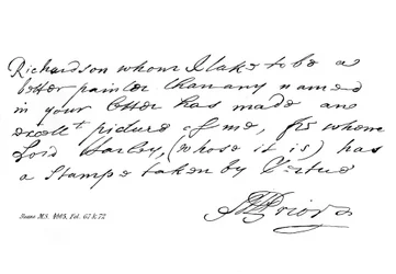 Deel van een brief van dichter Matthew Prior, laat 17e-begin 18e eeuw, 1840