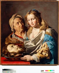 Salome met het hoofd van Johannes de Doper op een zilveren schaal (detail)