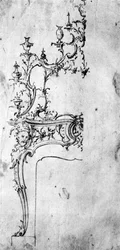 Ontwerp voor een schoorsteenmantel, 1750s, 1929