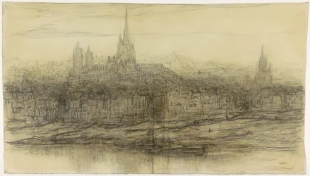 Gezicht op Rouen