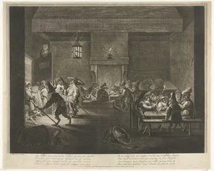 Wachtlokaal met apen, ca. 1720