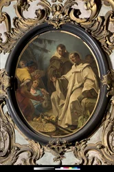 Bernardo Tolomei (1272-1348) zegent de offers (schilderij)