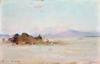 Kamp in de woestijn, Biskra (Algerije)