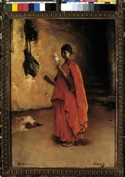 De spinner (Biskra). Algerije