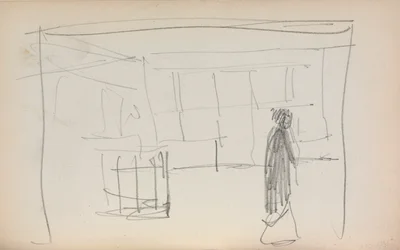 Italiaans schetsboek: figuur in een interieur pagina 175, 1898-1899