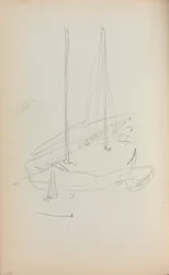 Italiaans Schetsboek: Zeilboot pagina 60, 1898-1899