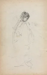 Italiaans Schetsboek: Staande Vrouw pagina 1, 1898-1899