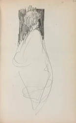 Italiaans schetsboek: Staande vrouw pagina 50, 1898-1899