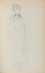 Italiaans schetsboek: Staande vrouw pagina 72, 1898-1899