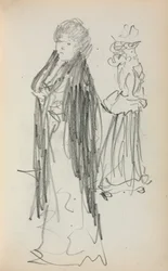 Italiaans schetsboek: Twee staande vrouwen pagina 129, 1898-1899