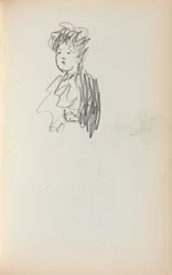 Italiaans schetsboek: Vrouw, buste lengte pagina 127, 1898-1899