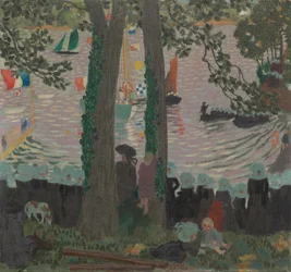 Zegening van een jacht op de rivier de Bélon