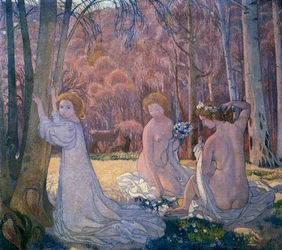 Figuren in Lentelandschap Heilige Woud