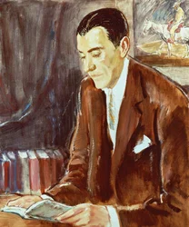 Portret van Ramon Perez de Ayala (1881-1962), Spaanse schrijver, schilderij