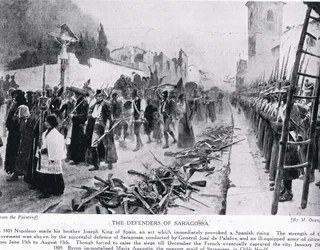 De verdedigers van Saragossa, illustratie uit 