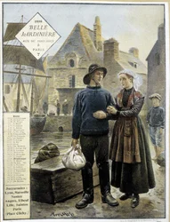 Het vertrek van Bretonse vissers naar Newfoundland - winkelkalender 