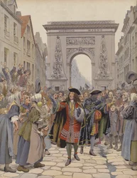 Boufflers tijdens de winter van 1709, kalmeert een opstand