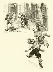 Illustratie voor De Drie Musketiers