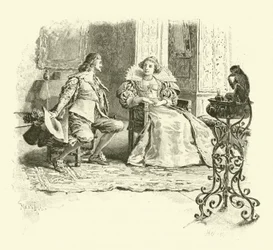 Illustratie voor De Drie Musketiers (gravure)