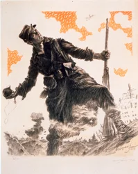 Franse WOI propagandaposter Journée du Poilu. 25 en 26 december 1915, uitgegeven 1915