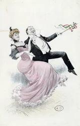 Joie de Vivre, ansichtkaart ca. 1900