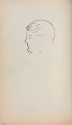 Italiaans schetsboek: Hoofd van een man in profiel (pagina 150)