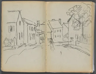Schetsboek - Het Granite Shore Hotel, Rockport, pagina 004  5: Straatbeeld