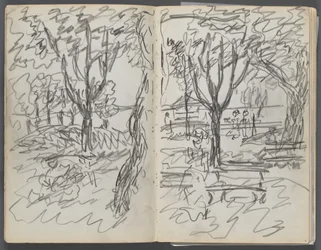 Schetsboek, The Dells, nr. 127, pagina 008  9: Landschap