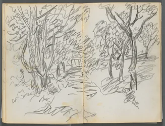 Schetsboek, The Dells, nr. 127, pagina 064  65: Landschap