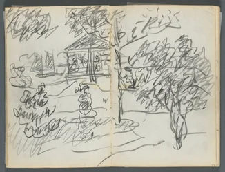 Schetsboek, The Dells, nr. 127, pagina 066  67: Landschap