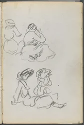 Schetsboek, De Dells, nr. 127, pagina 093: Zittende figuren
